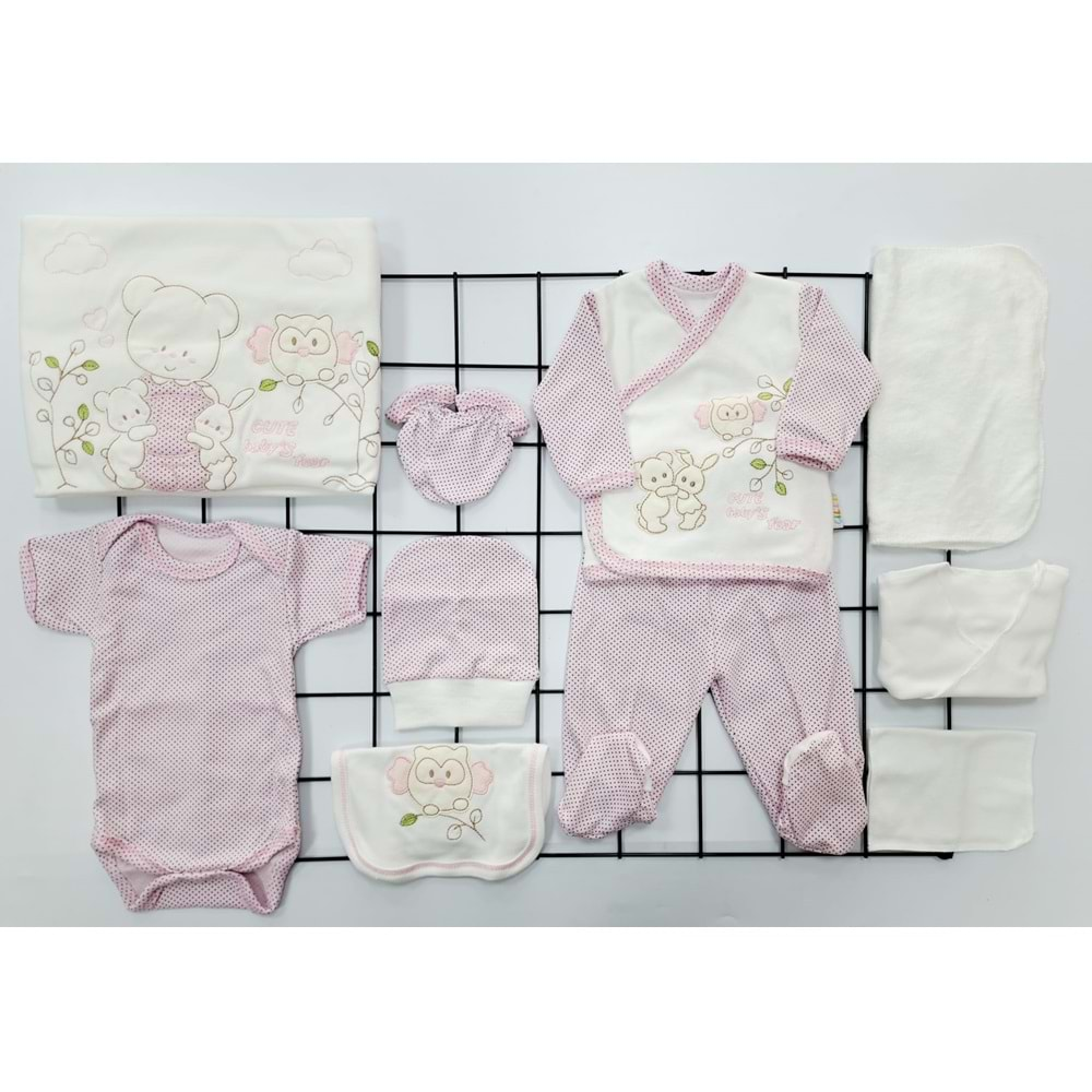 ÖZLEM BEBE 10 LU SET BAYKUŞ PEMBE