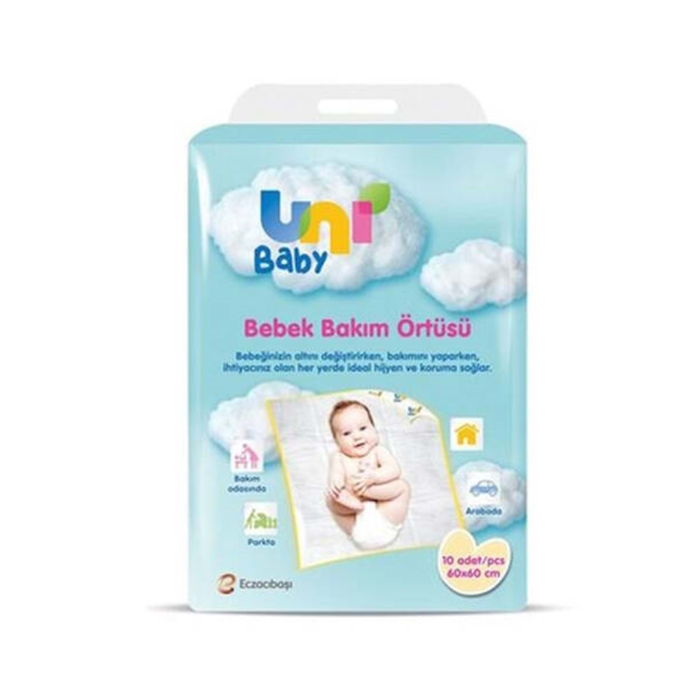 UNİ BABY BEBEK BAKIM ÖRTÜSÜ 60*60 10 LU