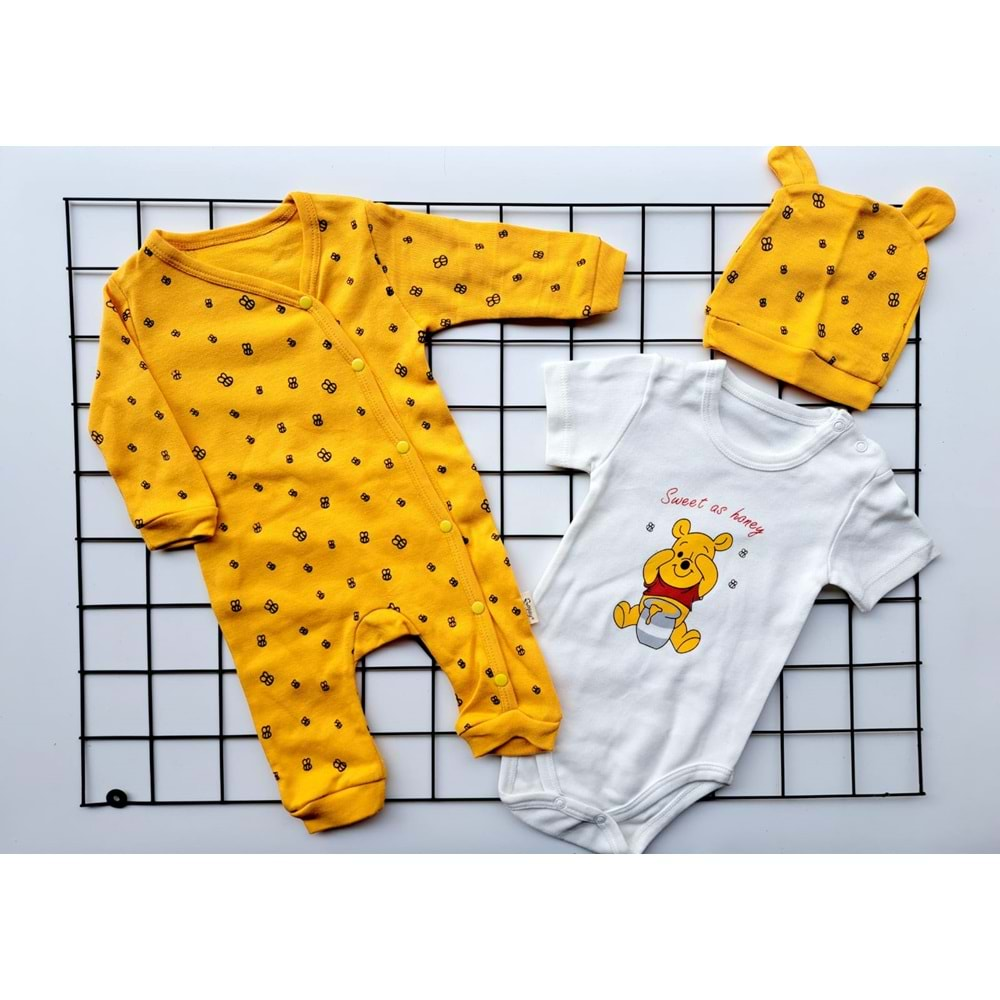 COŞAY POOH BADİLİ TULUM SET - 0-3 AY