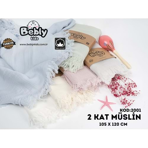 BEBLY TEK KAT 100*120 MÜSLİN BATTANİYE