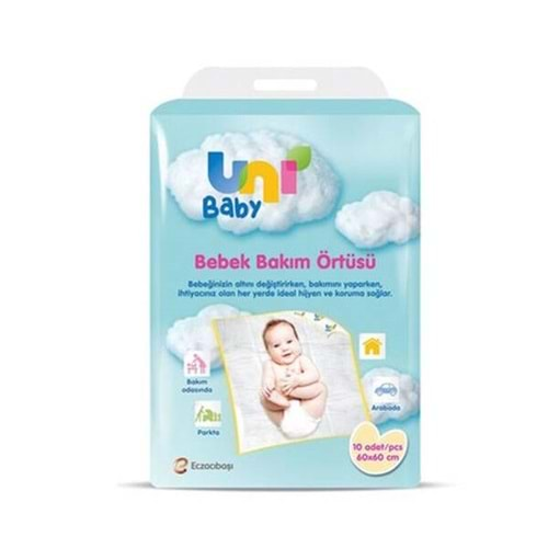 UNİ BABY BEBEK BAKIM ÖRTÜSÜ 60*60 10 LU