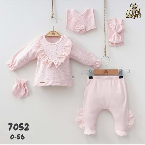 MİNİZEYN 7052 FİYONK ZIBIN SET PEMBE